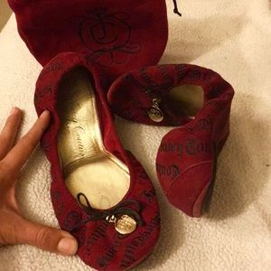 Juicy Couture flats with dust bag
